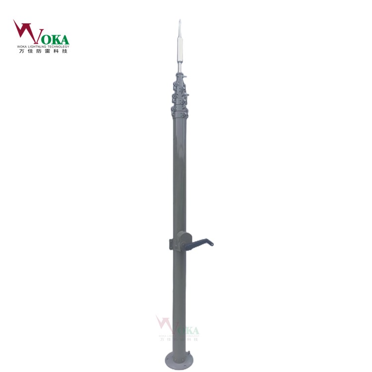 5米碳纤维抽拉式升降杆 玻璃纤维手动升降天线杆 自重10kg伸缩杆