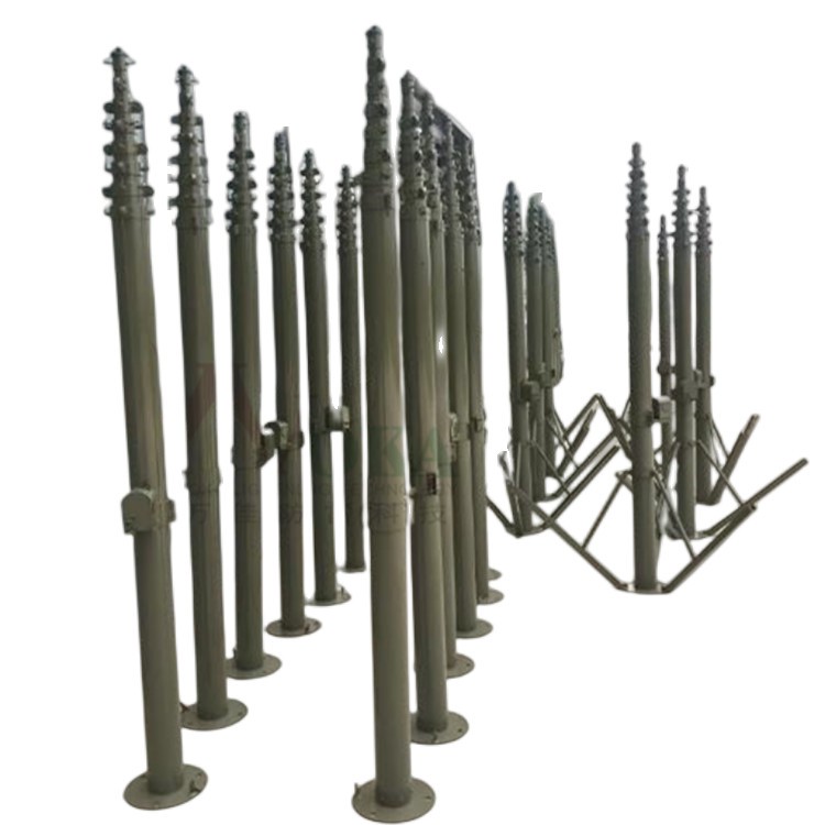 高承重电动升降桅杆 车载倒伏照明灯桅杆 负载200公斤伸缩杆