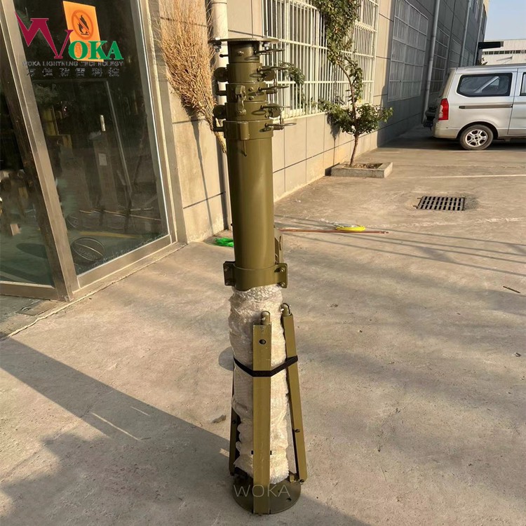 8米手动升降避雷针 抽拉式碳纤维升降杆 自立式电动升降杆