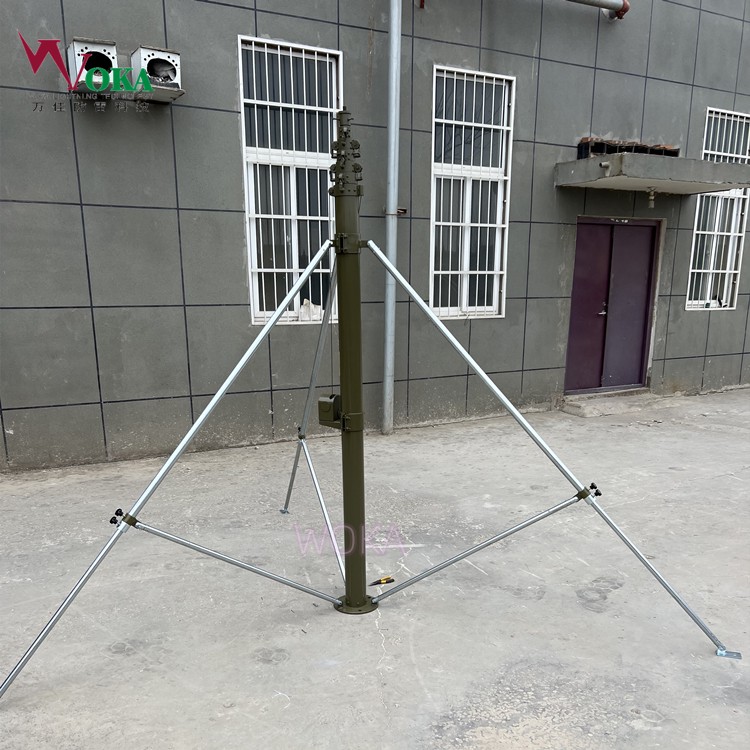 便携式野战避雷针 15米手动电动升降桅杆 通信防雷升降杆
