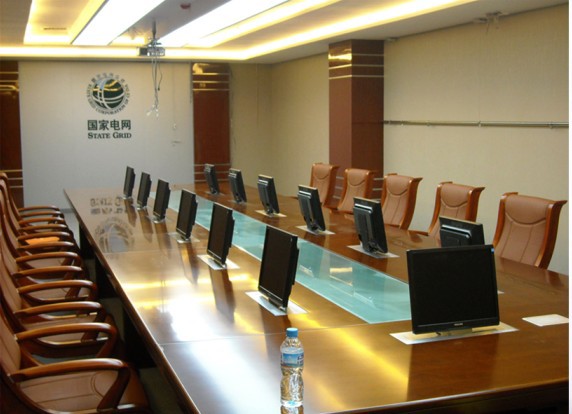 二十人位会议桌|钢木会议桌|智能BEAO品牌无纸化升降会议桌