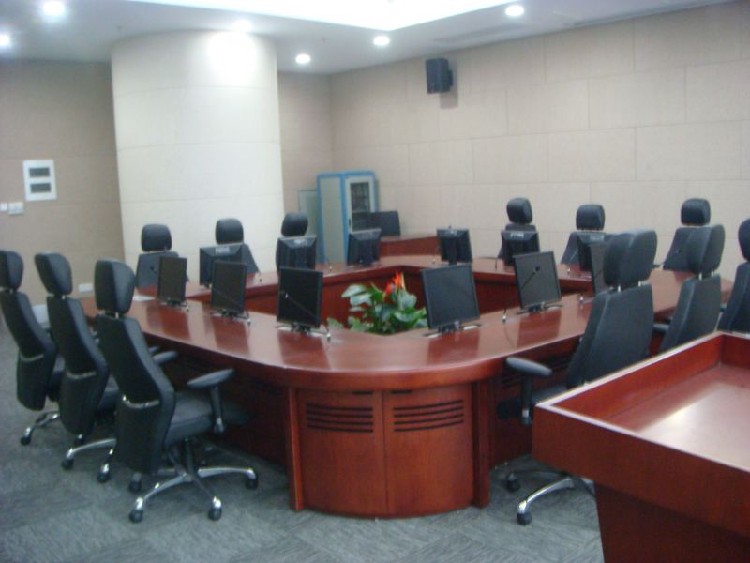 十六人位会议桌|烤漆会议桌|智能博奥无纸化升降会议桌安装说明