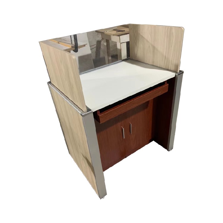 多功能博奥教学升降屏风安装二人位机考卡座