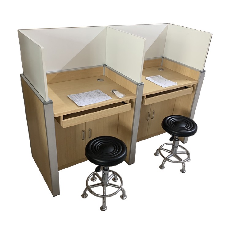 升降屏风学生桌|电动博奥教学机考卡座报价