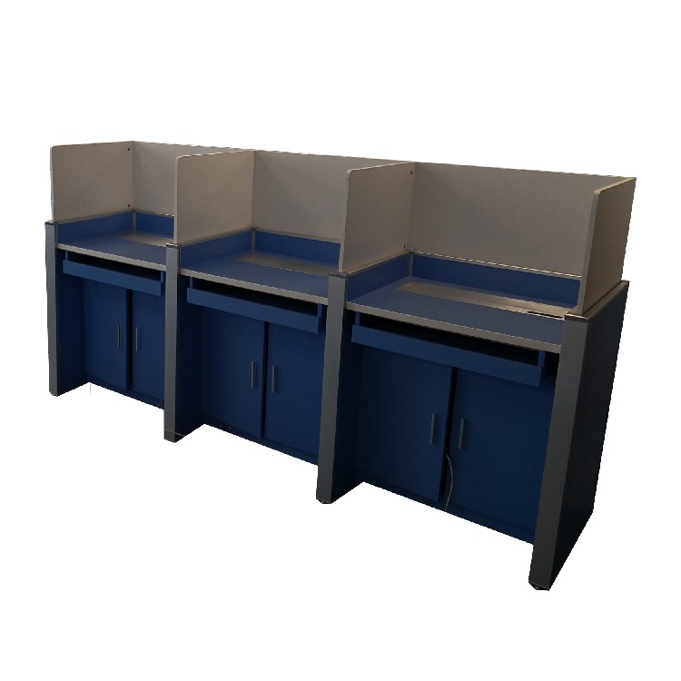 多功能BOAO品牌升降屏风安装说明三人位机考卡座