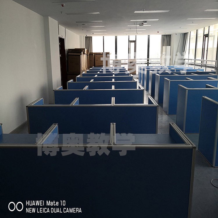 福州一人位自动升降屏风桌,升降屏风电脑桌机房组合
