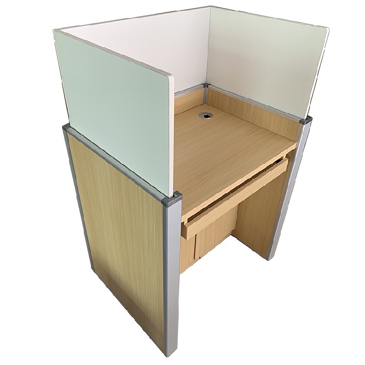 升降屏风电脑桌|自动博奥教学机考卡座批发