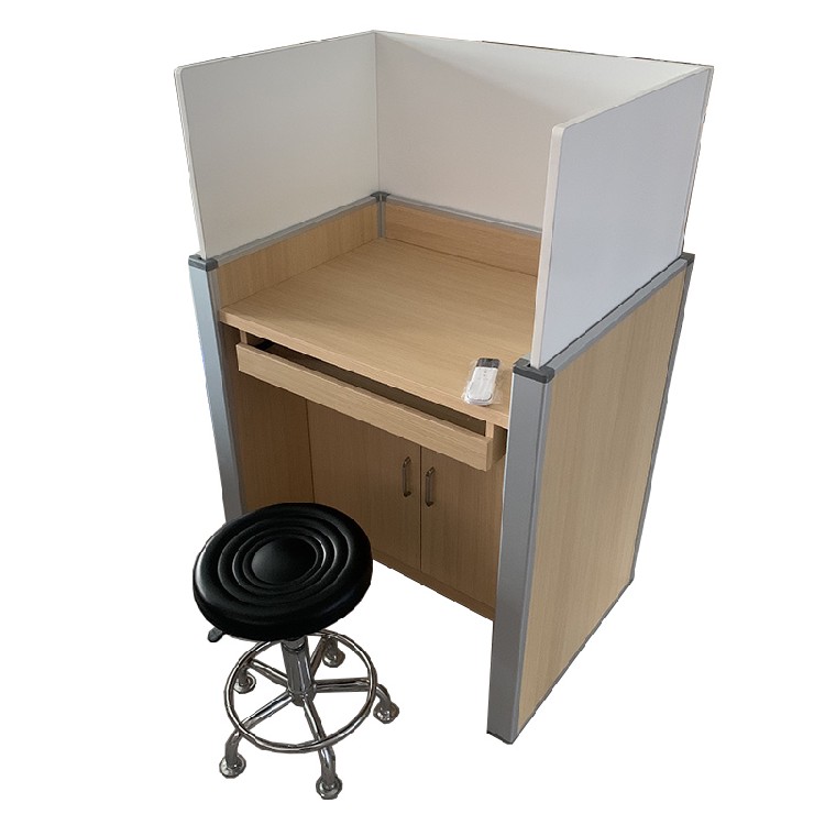 升降屏风考试桌|自动博奥教学机考卡座定制