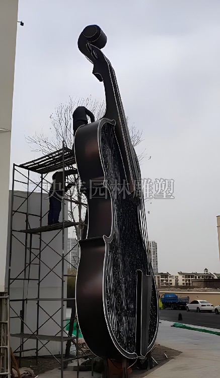 不锈钢雕塑大鼓,乐器造型雕塑摆件