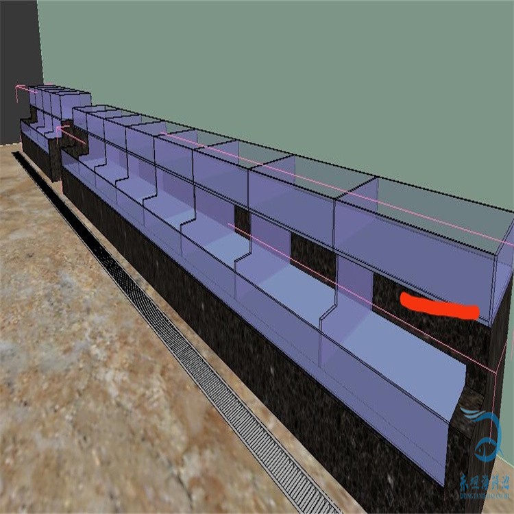 梯形海鲜池增城海鲜鱼池设计图